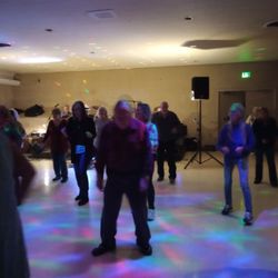 Fraternal Order of Eagles - Line dancers dancing to Mustang Sally at Interaction, Inc of Richmond, IN's singles dance at Fraternal Order of the Eagles