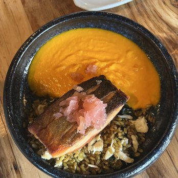 Watershed Kitchen & Bar - Salmon entree - Cocktail Bars Near Me - Columbus, Ohio