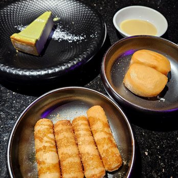 Prime Hot Pot - Prime Hot Pot: Brown Sugar mochi, green tea cheesecake and fried buns with condensed milk - Hot Pot Near Me - Tustin, California