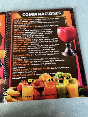 Menu photo 3 Jugos Bamoa Mexicali, BCN