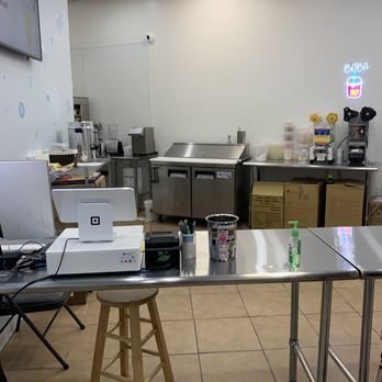Bubbles Tea & Dessert - a table with a laptop on it - Bubble Tea Near Me - Oakley, California Bubbles Tea & Dessert - a table with a laptop on it - Bubble Tea Near Me - Oakley, California