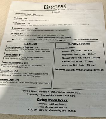 Menu photo 1 Dobre Brewhouse Beach, ND