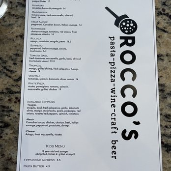 Rocco's - Menu 3/31/23 - Italian Near Me - Houston, Texas