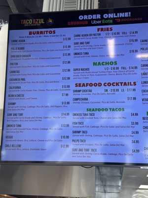 Menu photo 1 Taco Azul El Cajon, CA Menu photo 1 Taco Azul El Cajon, CA