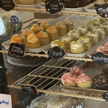 The Happy Bakery - The Happy Bakery: (interior) desert case in the bakery - Cupcakes Near Me - O'Fallon, Illinois