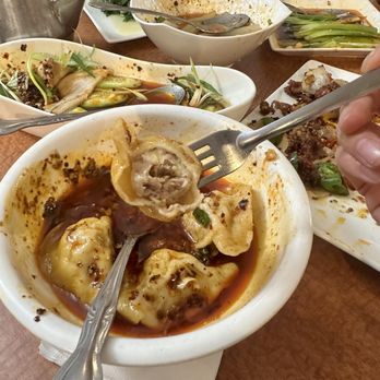 Little Sichuan Restaurant - Dumplings in chili sauce. It's so stuffed. Generous portions. Filling was ok - Szechuan Near Me - Newark, California Little Sichuan Restaurant - Dumplings in chili sauce. It's so stuffed. Generous portions. Filling was ok - Szechuan Near Me - Newark, California