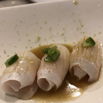 Sakari Sushi - Yellowtail belly in ponzu - Japanese Near Me - Winter Park, Florida Sakari Sushi - Yellowtail belly in ponzu - Japanese Near Me - Winter Park, Florida