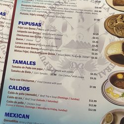 Antojitos Salvadoreños La Morenita - Menu-- July 2024