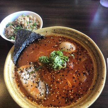 Noods Ramen Bar - Tomato Shio w/ Garlic Fried Rice (good!) - Ramen Near Me - Honolulu, Hawaii Noods Ramen Bar - Tomato Shio w/ Garlic Fried Rice (good!) - Ramen Near Me - Honolulu, Hawaii