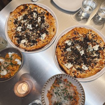 Cucina Urbana - short rib pappardelle and mushroom + goat cheese pizza - Italian Near Me - San Diego, California