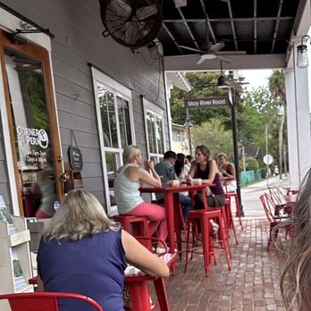 Corner Perk - Corner Perk outside dining. - Cafes Near Me - Bluffton, South Carolina Corner Perk - Corner Perk outside dining. - Cafes Near Me - Bluffton, South Carolina