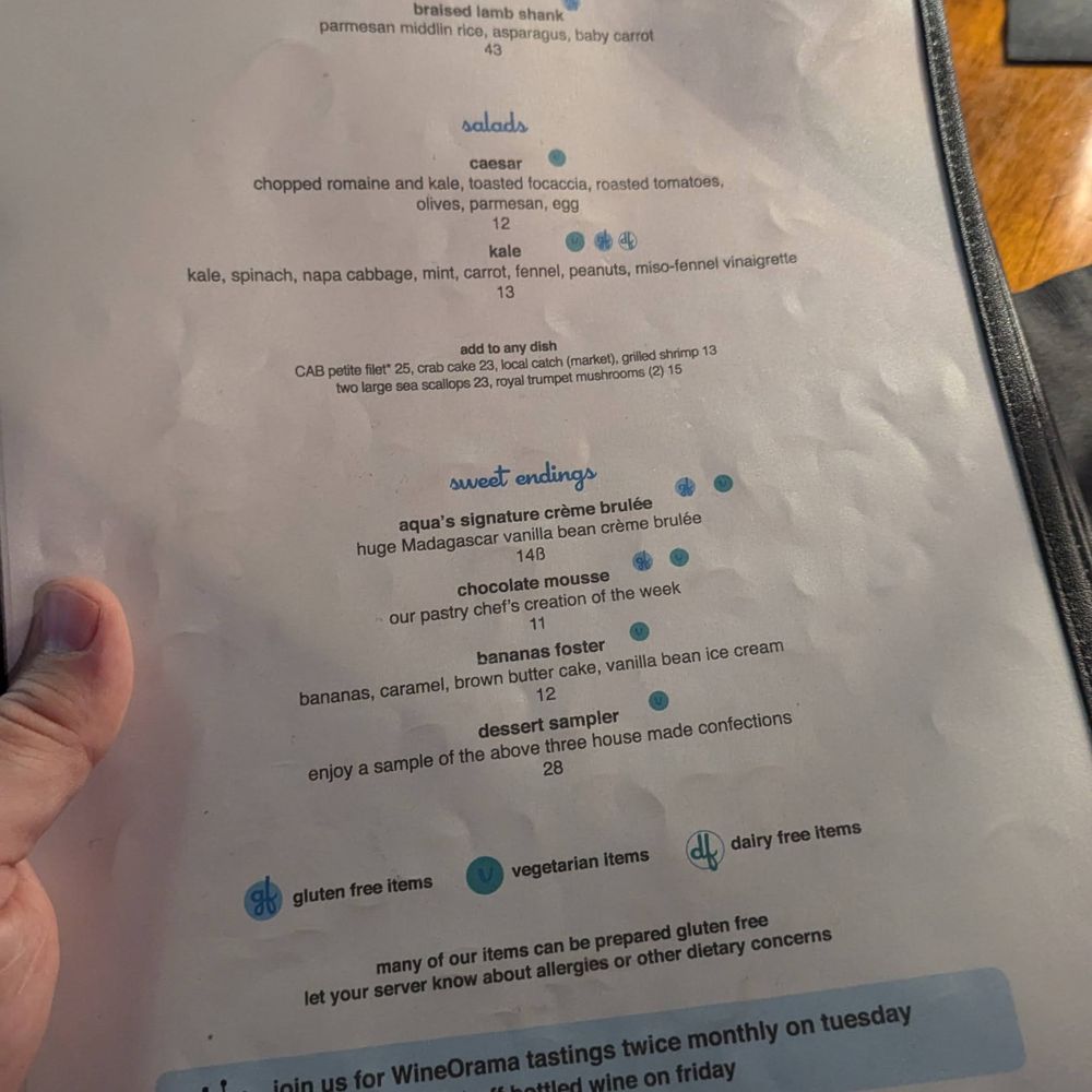Aqua Restaurant - Salads and Mains menu, July 2024 - Seafood Near Me - Beaufort, North Carolina Aqua Restaurant - Salads and Mains menu, July 2024 - Seafood Near Me - Beaufort, North Carolina