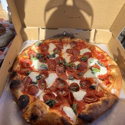 Piehole Wood Fired Pizza - Eat Pray Love pizza with pepperoni added