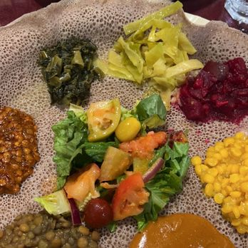 Lalibela Ethiopian Restaurant - Veggie platter. - Ethiopian Near Me - Toronto, Ontario Lalibela Ethiopian Restaurant - Veggie platter. - Ethiopian Near Me - Toronto, Ontario