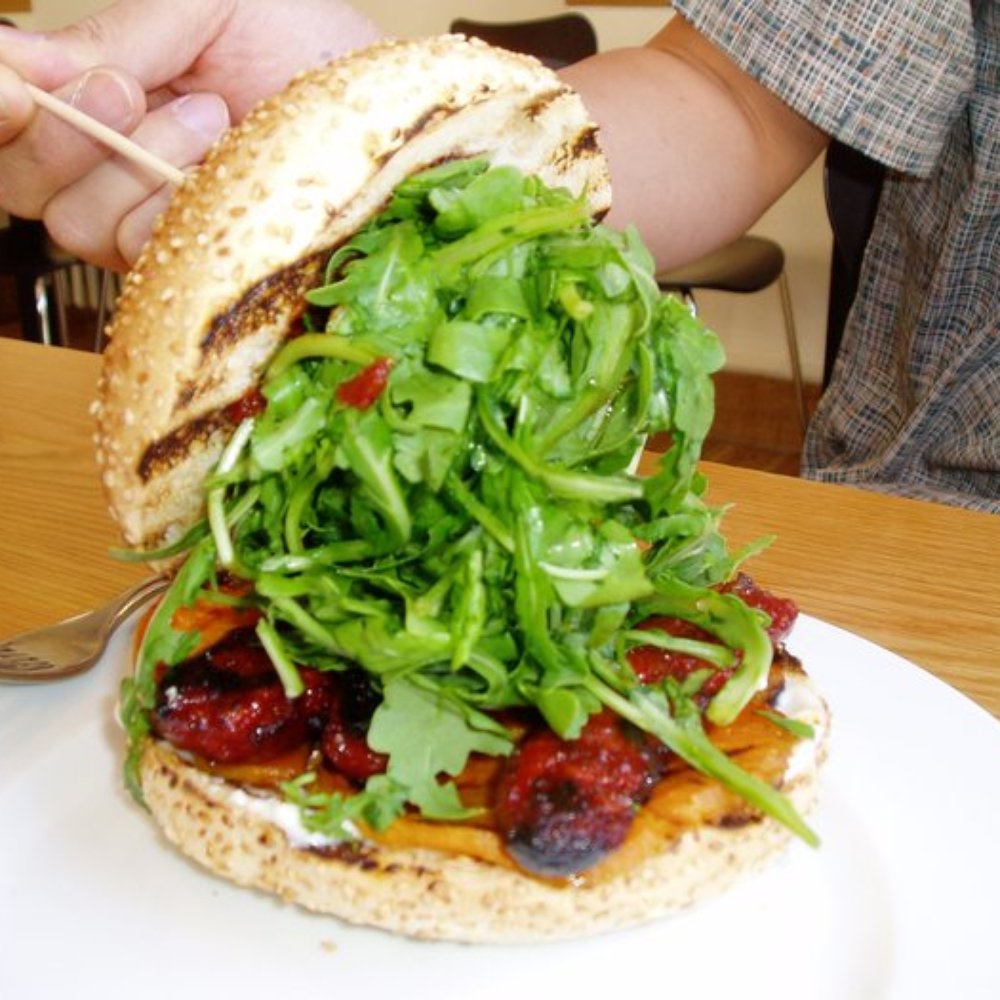 Gourmet Burger Kitchen - Linguica Burger - American Near Me - Bristol, BST Gourmet Burger Kitchen - Linguica Burger - American Near Me - Bristol, BST