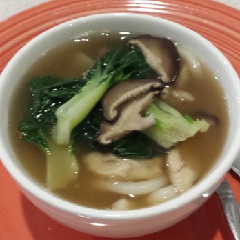 iSweets Cafe - Udon Soup... baby bok choy mushrooms and chicken - Desserts Near Me - Plantation, Florida