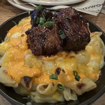 Midwood Smokehouse - Beef burnt ends over mac &cheese - Barbeque Near Me - Charlotte, North Carolina Midwood Smokehouse - Beef burnt ends over mac &cheese - Barbeque Near Me - Charlotte, North Carolina