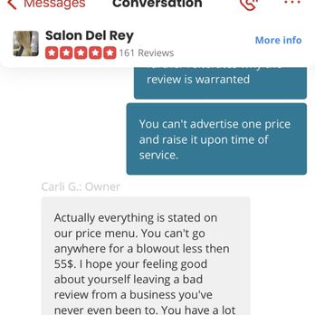 Salon Del Rey - The DMs from the owner. Unprofessional - Hair Salons Near Me - San Diego, California Salon Del Rey - The DMs from the owner. Unprofessional - Hair Salons Near Me - San Diego, California