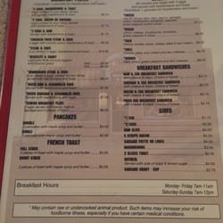 Players Sports Bar & Grill - Breakfast menu