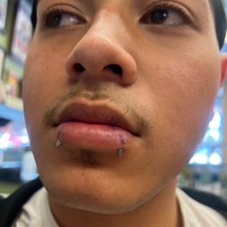 Saints & Sinners Tattoo - SNAKE BITE PIERCINGS ! Pierre is great !!