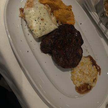 Steak 48 - 12oz Fillet Mignon sides Corn Brûlée, Praline Sweet Potatoes & AU Gratin Potatoes - Steakhouses Near Me - Houston, Texas Steak 48 - 12oz Fillet Mignon sides Corn Brûlée, Praline Sweet Potatoes & AU Gratin Potatoes - Steakhouses Near Me - Houston, Texas