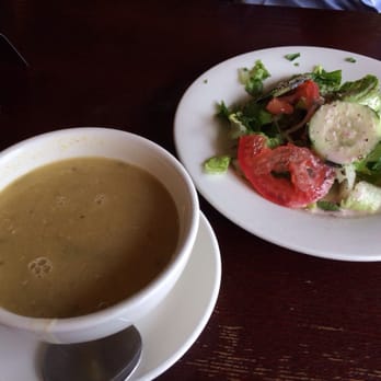 Garlic Crush - Lentil soup and side salad - Mediterranean Near Me - Bellevue, Washington