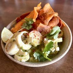 The Laurel - Vegan Hearts of Palm Ceviche with sweet potato chips