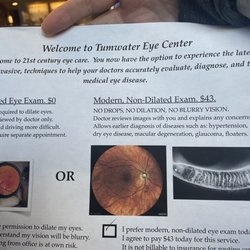 Tumwater Eye Center - Non-dilated exam fee form