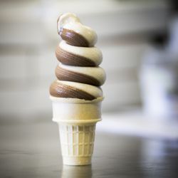 Divine Treasures - Our homemade, nut-based, vegan, and gluten-free soft-serve on a cone!