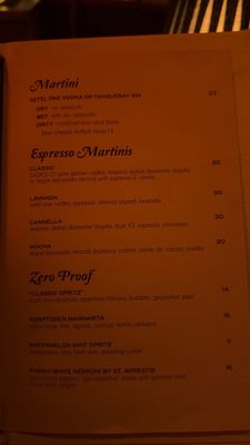 Menu photo 2 Bar Bambino Scottsdale, AZ Menu photo 2 Bar Bambino Scottsdale, AZ