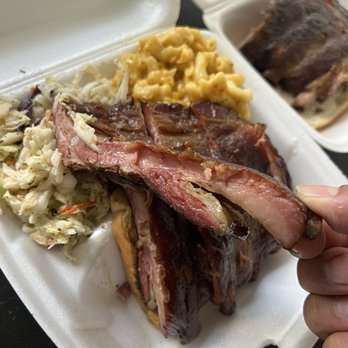 Smokey Jay's BBQ - 1/2 rack ribs with Mac & cheese and coleslaw - Southern Near Me - Orlando, Florida