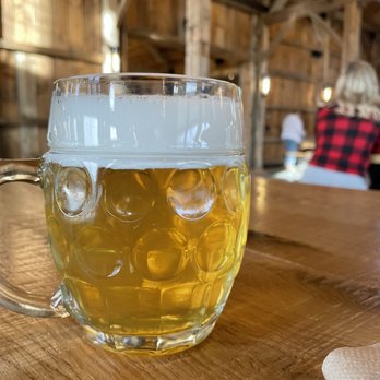 Henmick Farm and brewery - A frosty beer while sitting inside - Breweries Near Me - Delaware, Ohio