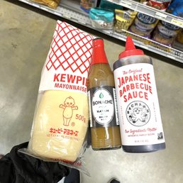 The best sauces! Kewpie Mayo, Bonache Hatch hot sauce and Bachan's Japanese Barbecue sauce. The best sauces! Kewpie Mayo, Bonache Hatch hot sauce and Bachan's Japanese Barbecue sauce.