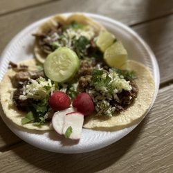 Taco King - Budge and Carnitas mixed tacos are amazing!