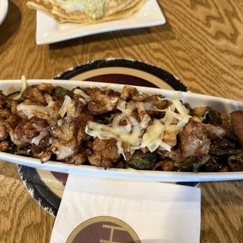 Buck & Honeys-Mount Horeb - Flower sprouts. Cauliflower and Brussels sprouts medley with polenta and a balsamic glaze - New American Near Me - Mount Horeb, Wisconsin
