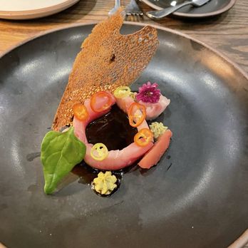 Cataloochee Guest Ranch - Crudo appetizer - Vacation Rentals Near Me - Maggie Valley, North Carolina