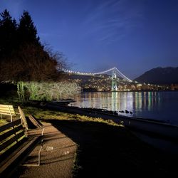 Stanley Park - Night view of the bridge