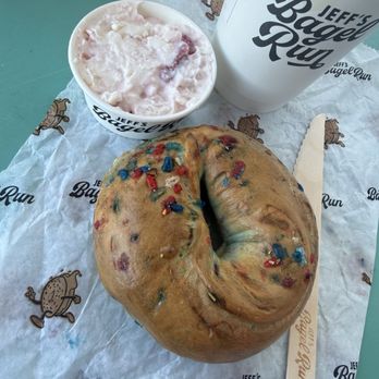 Jeff’s Bagel Run - Had to get the Fourth of July Sprinkle Bagel! - Bagels Near Me - Winter Park, Florida
