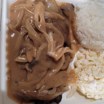 Kaleis Lunchbox - Hamburger steak. - Food Trucks Near Me - Pukalani, Hawaii Kaleis Lunchbox - Hamburger steak. - Food Trucks Near Me - Pukalani, Hawaii