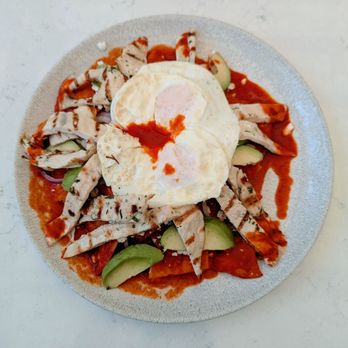 Cavatina - Chilaquiles with grilled chicken - New American Near Me - West Hollywood, California Cavatina - Chilaquiles with grilled chicken - New American Near Me - West Hollywood, California