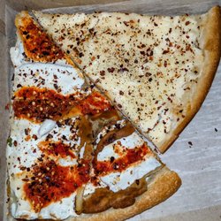 Mamma Ginas Pizza - Eggplant & Ricotta slice..came to $12 (wow, are we really paying $6 a slice now?!?!) Pizza was just ok, not great; especially at that price.