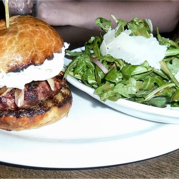 The Salted Pig - This is their "The REAL Good" burger with salad - Gastropubs Near Me - Riverside, California The Salted Pig - This is their "The REAL Good" burger with salad - Gastropubs Near Me - Riverside, California
