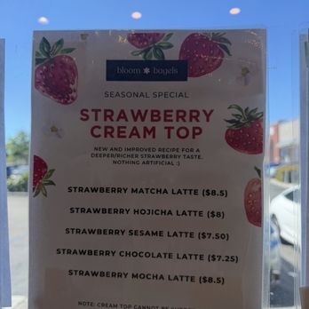 Bloom Bagels - Seasonal Menu (June 2026) - Bagels Near Me - Campbell, California