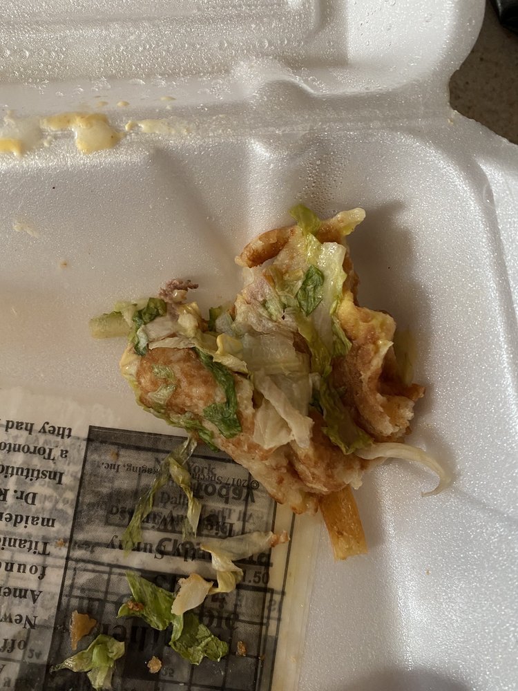 What is left of the bottom bun Yelp