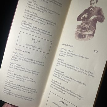 Employees Only - Menu - New American Near Me - New York, New York