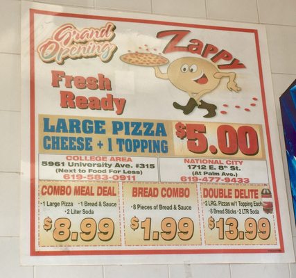 Menu photo 3 Zappy Pizza National City, CA Menu photo 3 Zappy Pizza National City, CA