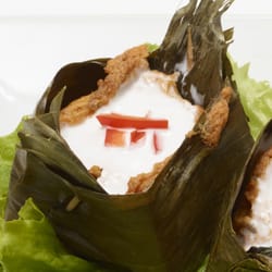 Au Petit Thaï - fillet de dorade a la vapeur aux feuilles de banane