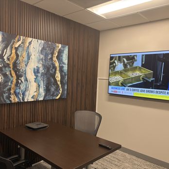 The TV Guy - Conference room with art and TV mounted by THE TV GUY. Boca Raton - Home Theatre Installation Near Me The TV Guy - Conference room with art and TV mounted by THE TV GUY. Boca Raton - Home Theatre Installation Near Me