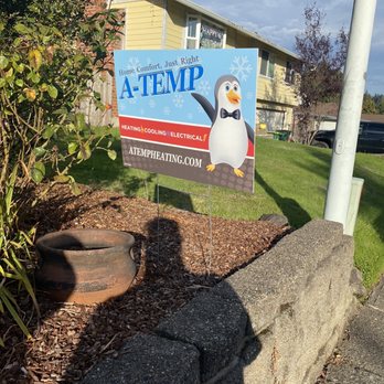 A-TEMP Heating, Cooling, and Electrical - And we got a sign! - Heating & Air Conditioning/HVAC Near Me - Clackamas, Oregon A-TEMP Heating, Cooling, and Electrical - And we got a sign! - Heating & Air Conditioning/HVAC Near Me - Clackamas, Oregon