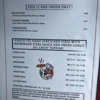 Buck It Grill and Pub - Menu - Diners Near Me - Buckfield, Maine